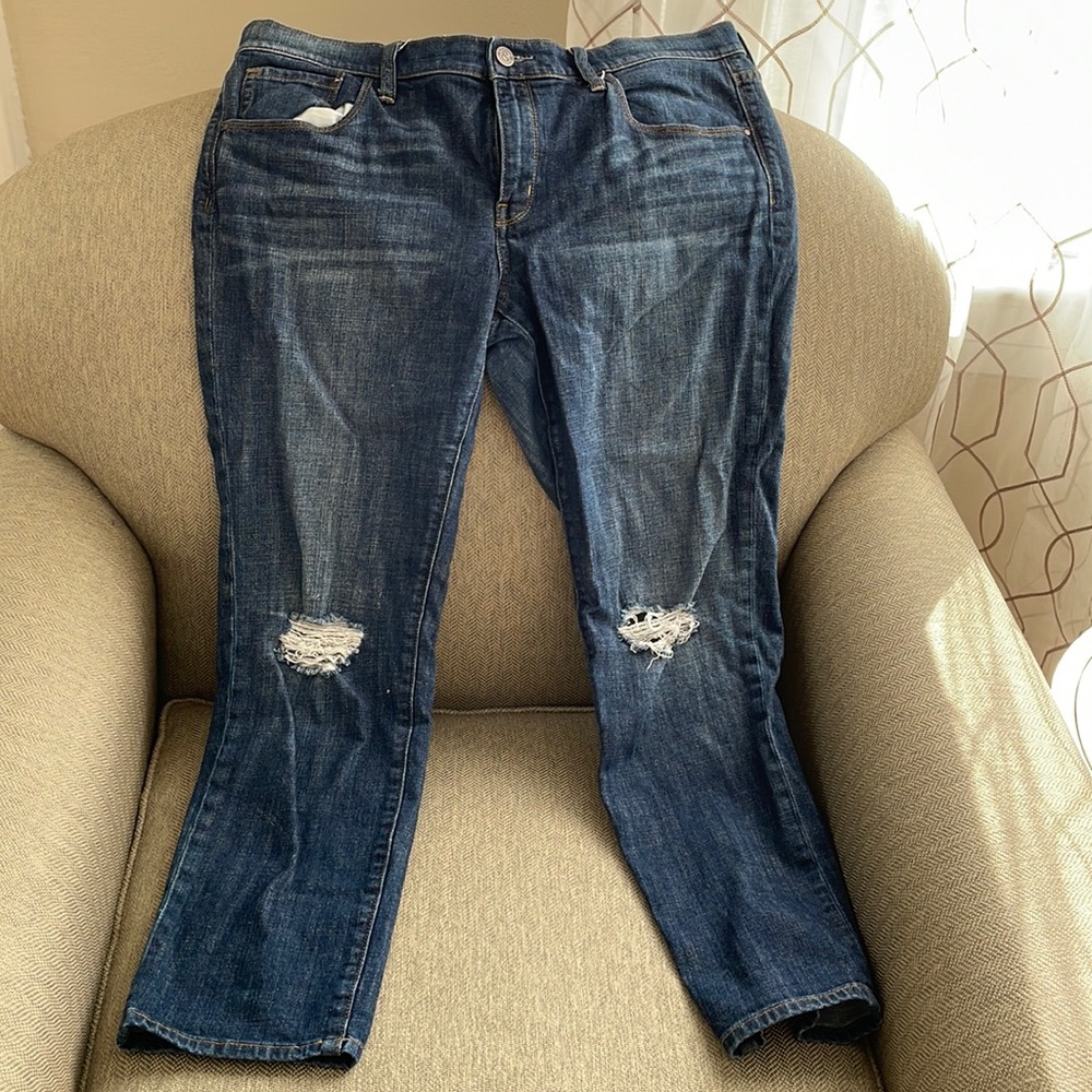 Treasure and Bond skinny boyfriend distressed jeans